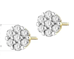 Online Apart Kolczyki z żółtego złota z brylantami laboratoryjnymi - 0,37 ct - próba 585