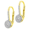 Apart Kolczyki z żółtego złota z brylantami - 0,19 ct - próba 585< Kolczyki Z Diamentami