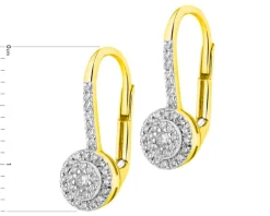 Apart Kolczyki z żółtego złota z brylantami - 0,19 ct - próba 585< Kolczyki Z Diamentami