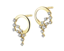Apart Kolczyki z żółtego złota z brylantami - 0,25 ct - próba 585< Kolczyki Z Diamentami