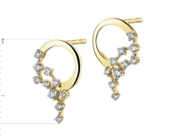 Apart Kolczyki z żółtego złota z brylantami - 0,25 ct - próba 585< Kolczyki Z Diamentami