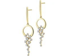 Apart Kolczyki z żółtego złota z brylantami - 0,48 ct - próba 585< Wszystkie