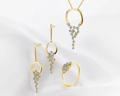 Apart Kolczyki z żółtego złota z brylantami - 0,48 ct - próba 585< Wszystkie