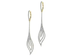 Best Apart Kolczyki z żółtego złota z brylantami - 0,77 ct - próba 585