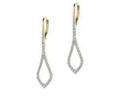 Online Apart Kolczyki z żółtego złota z brylantami - 0,45 ct - próba 585