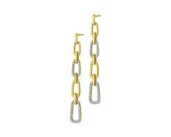 Apart Kolczyki z żółtego złota z brylantami - 0,44 ct - próba 585< Kolczyki Z Diamentami