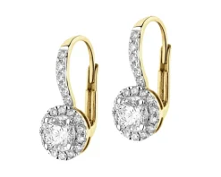 Hot Apart Kolczyki z żółtego złota z brylantami - 0,94 ct - próba 585
