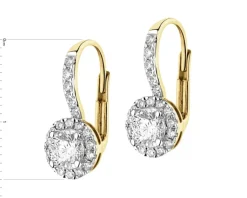 Hot Apart Kolczyki z żółtego złota z brylantami - 0,94 ct - próba 585