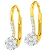 Outlet Apart Kolczyki z żółtego złota z brylantami - 0,32 ct - próba 585