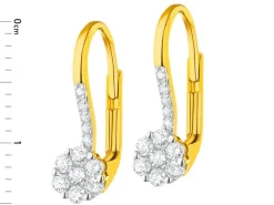 Outlet Apart Kolczyki z żółtego złota z brylantami - 0,32 ct - próba 585