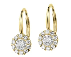 Best Apart Kolczyki z żółtego złota z brylantami - 0,66 ct - próba 585