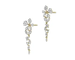 Apart Kolczyki z żółtego złota z brylantami - 0,65 ct - próba 585< Kolczyki Z Diamentami