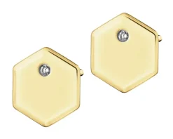 Sale Apart Kolczyki z żółtego złota z brylantami - 0,01 ct - próba 375
