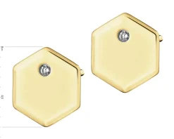 Sale Apart Kolczyki z żółtego złota z brylantami - 0,01 ct - próba 375