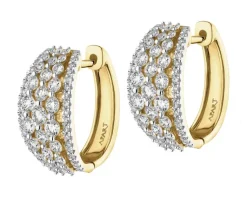 Online Apart Kolczyki z żółtego złota z brylantami - koła - 1,50 ct - próba 585