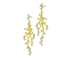 Discount Apart Kolczyki z żółtego złota z brylantami - 0,81 ct - próba 585