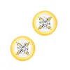 Apart Kolczyki z żółtego złota z brylantami - koła - 0,16 ct - próba 585< Kolczyki Z Diamentami