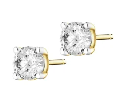 Apart Kolczyki z żółtego złota z brylantami laboratoryjnymi - 0,50 ct - próba 585< Kolczyki Z Diamentami