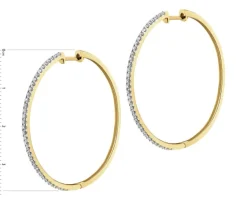 Best Apart Kolczyki z żółtego złota z brylantami - koła - 0,50 ct - próba 585