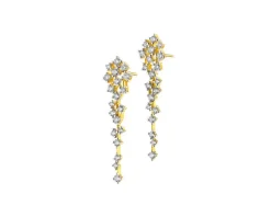 Outlet Apart Kolczyki z żółtego złota z brylantami - 1,00 ct - próba 585