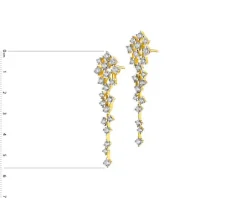 Outlet Apart Kolczyki z żółtego złota z brylantami - 1,00 ct - próba 585