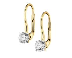 Apart Kolczyki z żółtego złota z brylantami - SI2/G - 0,89 ct - próba 585< Wszystkie