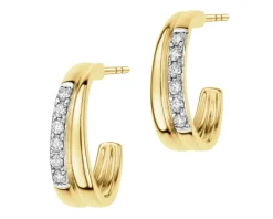 Apart Kolczyki z żółtego złota z brylantami - 0,10 ct - próba 375< Wszystkie