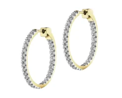 Apart Kolczyki z żółtego złota z brylantami - koła - 1,46 ct - próba 585< Kolczyki Z Diamentami