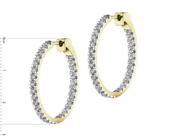 Apart Kolczyki z żółtego złota z brylantami - koła - 1,46 ct - próba 585< Kolczyki Z Diamentami