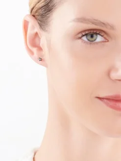 Apart Kolczyki z żółtego złota z czarnymi brylantami - 0,22 ct - próba 585< Wszystkie