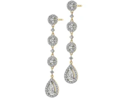 Apart Kolczyki z żółtego złota z diamentami - 1,30 ct - próba 585< Wszystkie
