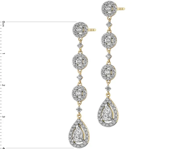 Apart Kolczyki z żółtego złota z diamentami - 1,30 ct - próba 585< Wszystkie