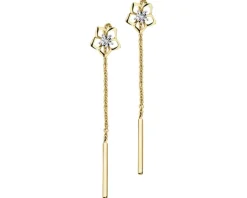 Apart Kolczyki z żółtego złota z diamentami - kwiaty - 0,006 ct - próba 375< Kolczyki Z Diamentami