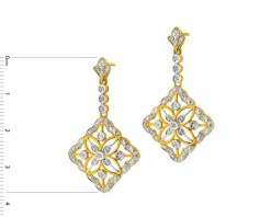 Apart Kolczyki z żółtego złota z diamentami - 0,16 ct - próba 585< Wszystkie