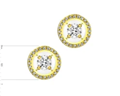 Best Apart Kolczyki z żółtego złota z diamentami - koła - 0,33 ct - próba 750