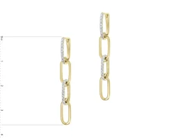 Apart Kolczyki z żółtego złota z diamentami - 0,12 ct - próba 585< Kolczyki Z Diamentami