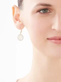 Clearance Apart Kolczyki z żółtego złota z diamentami - drzewka - 0,07 ct - próba 585