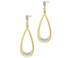 Apart Kolczyki z żółtego złota z diamentami - 0,08 ct - próba 585< Wszystkie