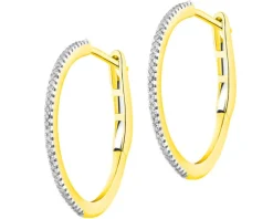Apart Kolczyki z żółtego złota z diamentami - koła - 0,10 ct - próba 585< Wszystkie