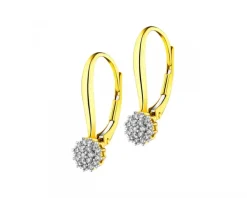 Apart Kolczyki z żółtego złota z diamentami - 0,12 ct - próba 585< Kolczyki Z Diamentami