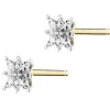 Online Apart Kolczyki z żółtego złota z diamentami - gwiazdy - 0,006 ct - próba 375