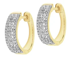 Apart Kolczyki z żółtego złota z diamentami - koła - 0,25 ct - próba 585< Wszystkie