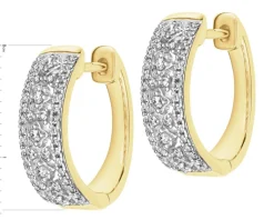 Apart Kolczyki z żółtego złota z diamentami - koła - 0,25 ct - próba 585< Wszystkie