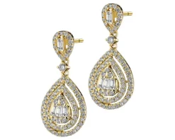 New Apart Kolczyki z żółtego złota z diamentami - 0,76 ct - próba 585