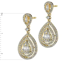 New Apart Kolczyki z żółtego złota z diamentami - 0,76 ct - próba 585
