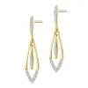 Hot Apart Kolczyki z żółtego złota z diamentami - 0,15 ct - próba 585