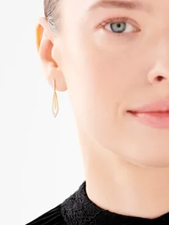 Hot Apart Kolczyki z żółtego złota z diamentami - 0,15 ct - próba 585