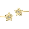 Apart Kolczyki z żółtego złota z diamentami - kwiaty - 0,008 ct - próba 375< Kolczyki Z Diamentami