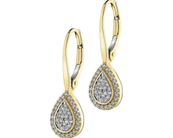 Apart Kolczyki z żółtego złota z diamentami - 0,21 ct - próba 585< Wszystkie