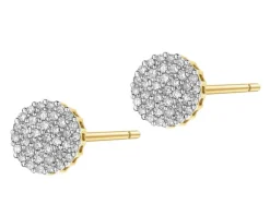 Apart Kolczyki z żółtego złota z diamentami - 0,20 ct - próba 585< Kolczyki Z Diamentami